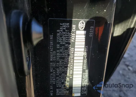 2010 Toyota Camry Se z USA, uszkodzony, nr VIN 4T1BK3EK2AU107409